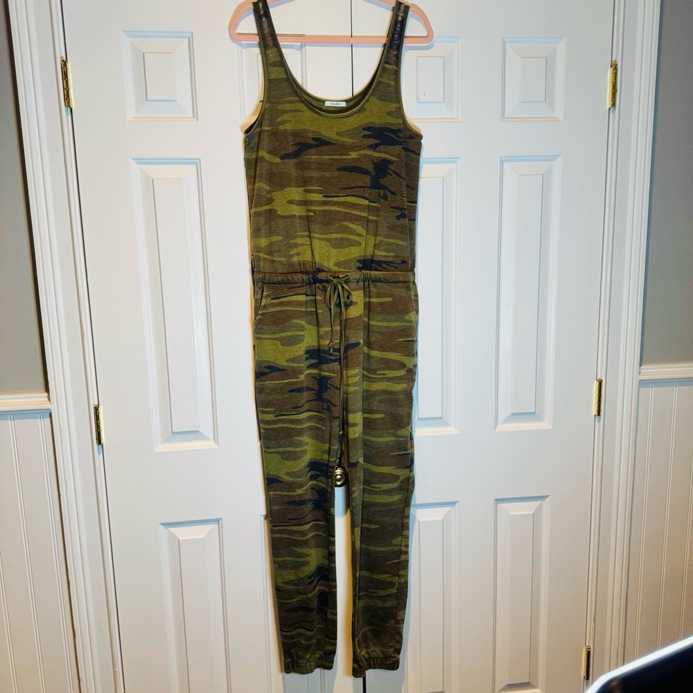 Z Supply Olive Camo Jumpsuit